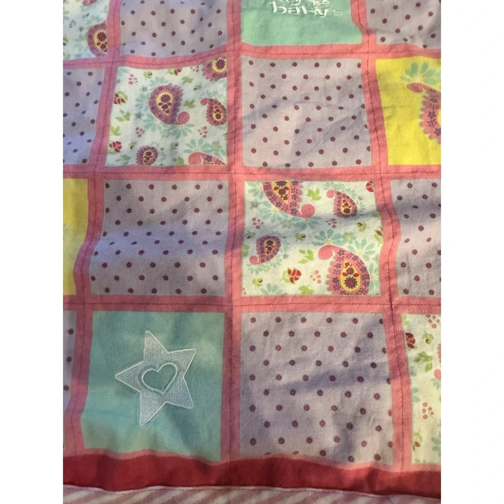 American Girl Bitty Baby Patchwork Paisley Doll Blanket Replacement Polka Dot